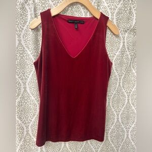 White House Black Market Red Fitted Tank Top